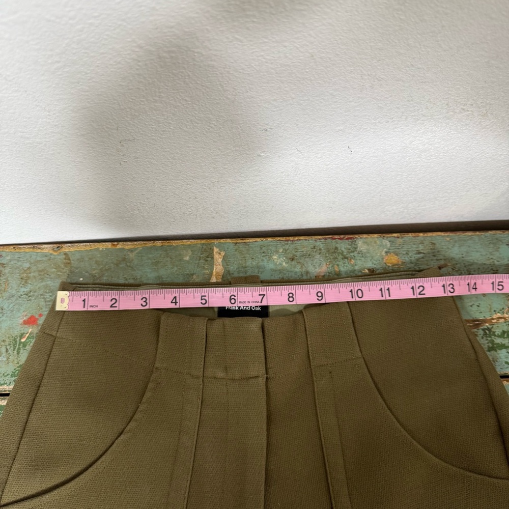 Frank and Oak The Utility Alice Straight Pant in Dark Olive Sz 6 Minimalist - Picture 14 of 16